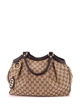 Gucci Sukey Tote Gg Canvas With Leather #324606G95B